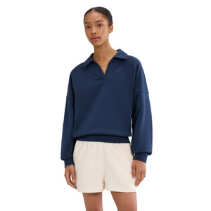 Custom Brand Lined Tie Dye Embroidered Applique Patch Simple Collar <b>Long</b> Sleeve 400g Fleece Cotton <b>Sweatshirt</b> for Women - Product Image 1