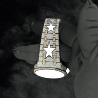 Luxuriöse Iced VVS Moissanite Diamant 41mm Uhr mit Edelstahlarmband, Glaszifferblatt, Analog, Hip-Hop, Unisex, Mechanisch, Street-Style