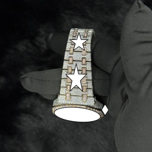 Reloj de Lujo con Incrustaciones de Moissanita, Correa de Acero Inoxidable, Esfera de Cristal, Estilo Hip Hop, Reloj Mecánico para Hombre, Moda Urbana - Product Image 3