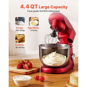 Impastatrice Elettrica da Cucina 4.4 QT, 1000W, con 10+ Velocità e Funzione Pulse, Ciotola in Acciaio Inox da 7L, Funzione di Inclinazione della Testa - Product Image 5