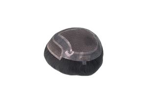 Perruque en cheveux humains vierges Remy indiens, toupet, vague naturelle, trame unique pour prothèse capillaire en dentelle Taz - Product Image 4