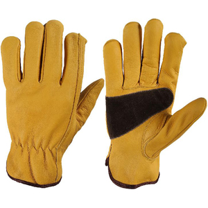 Guantes de Trabajo de Cuero, Textura Suave, Resistentes a la Abrasión, Antideslizantes, Guantes de Seguridad de Uso General, Puño Recto - Product Image 6