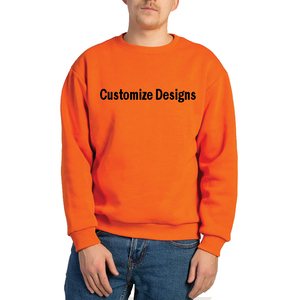 Sweat-shirt à col rond pour homme, orange, coupe classique, 100% coton, tricoté, pull décontracté, imprimé sur le devant, vêtement d'automne - Product Image 1
