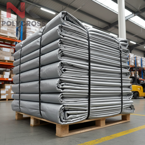 Rouleau de bâche en tissu poly GSM flexible avec bord renforcé, imperméable et anti-poussière, pour équipement logistique et stockage - Product Image 2