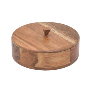 Handcrafted Wood Tortilla Warmer Box with Swivel <b>Lid</b> Chapati Holder Premium Insulated Wooden Pancake Keeper for Modern Kitchens - Product Image 3