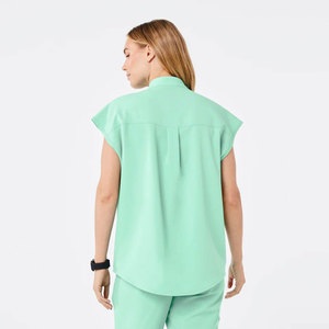 Ensemble de blouses d'infirmière pour femmes, uniforme médical à manches courtes, vêtements de travail hospitaliers, logo personnalisé, OEM, vente en gros pour les professionnels de la santé - Product Image 2