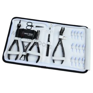 Kit complet d'outils pour extensions de cheveux noirs : applicateur, aiguilles à coudre, perles de retrait Microlink, pince à sertir et pinces de sectionnement - Product Image 1