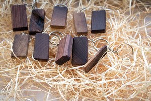 Unique Keychain | Walnut Wood Keychain | <b>Keyring</b> Gift - Product Image 4