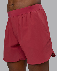 Pantalones Cortos Deportivos para Hombre, Color Rojo Sólido, Secado Rápido, Cintura Elástica, Tejido de Poliéster de Longitud Media - Product Image 6