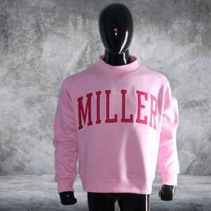 Sweat-shirt à capuche MILLER PINK 100% Coton Broderie Appliquée Rouge Fils Fins Hiver Vintage Style Urbain Respirant Coupe Classique - Product Image 1