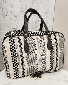 Multicolor Woven Handbag Genuine Leather Tote Bag <b>Large</b> Capacity Zipper Shoulder Bag for Daily Use - Product Image 3