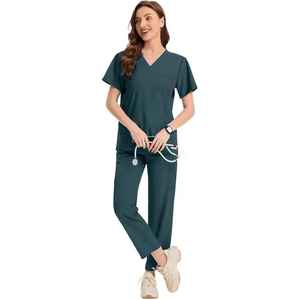 Uniformes de Enfermera Transpirables para Mujer, Conjuntos de Uniformes de Enfermería de Corte Regular, Uniformes de Hospital Personalizados - Product Image 4