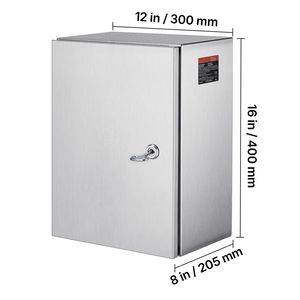 Armadio Elettrico NEMA 4X in Acciaio Inossidabile 16 X 12 X 8 Piedi IP67 Impermeabile e Antipolvere per Uso Esterno/Interno - Product Image 4