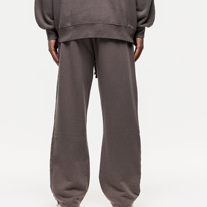 Men's Cotton Sweatpants Elastic Waist <b>Drawstring</b> Casual Loose Fit Straight Leg Joggers Breathable Midweight Knitted Pants Autumn - Product Image 6