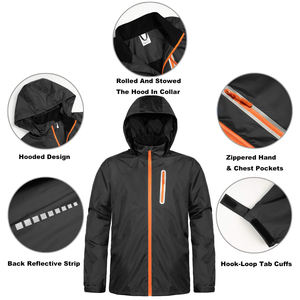 Survêtement de pluie pour homme, taille et couleurs personnalisées, avec coupe-vent, taille élastique durable, coupe élégante, design confortable pour la pluie - Product Image 2