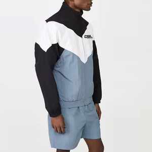 Athletic Windbreaker <b>Short</b> Set Men Lightweight Breathable Quick Dry Workout Running Two Piece Outfit - Product Image 4