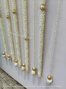 Decoración para el hogar, conjunto de telón de fondo de flores artificiales de Mogra y loto, guirnalda de Mogra con conjunto de decoración de telón de fondo de loto, conjunto floral de Mogra y loto - Product Image 3