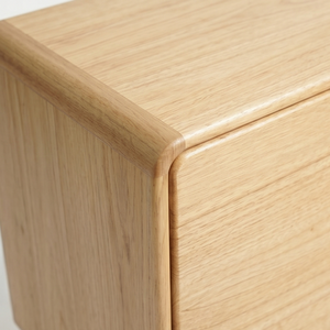 Modern Solid Wood Chest Of <b>Drawers</b> <b>With</b> Rounded Corners And Three <b>Drawers</b> One Cabinet <b>Storage</b> Dresser Scandinavian Design - Product Image 4