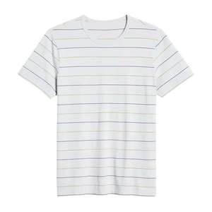 เสื้อเชิ้ตผู้ชายลายทาง ดีไซน์ใหม่ทันสมัย ผ้าฝ้าย ตัดเย็บตามสั่ง แขนสั้น - Product Image 4