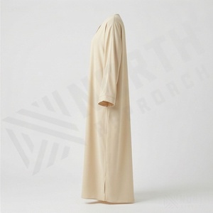 Customized Color <b>Plain</b> Premium Quality Muslim Clothing Women Quick Dry Breathable Wholesale Islamic Long Sleeve <b>Abaya</b> New - Product Image 3
