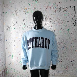 Sweat-shirt à col montant RUTHARDT SKY BLUE 100% BLEU avec broderie appliquée, col large, URBAN PRODUCTIONS - Product Image 1