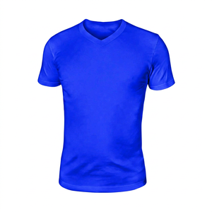 Men's <b>White</b> <b>V</b>-<b>Neck</b> Short Sleeve Polyester/Cotton Jersey <b>T</b>-<b>Shirt</b> Regular Fit Casual Solid Eco-Friendly Quick Dry Anti-Wrinkle - Product Image 4