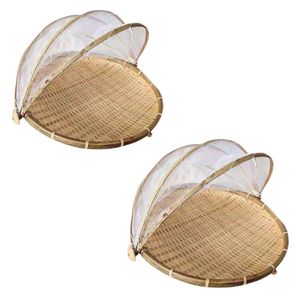 Plateau en bambou vietnamien de qualité supérieure avec filet en maille, panier de séchage alimentaire fait main pour la cuisine - Product Image 1
