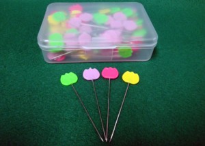 AA0212 Bear Head pins Flowers style | Head Pins Peach Heart | For Dressmaker, Craft, Sewing Project and DIY Decoration - Product Image 4