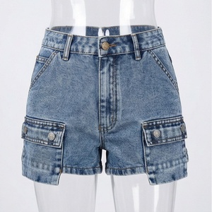 Manufacturer High Pocket Design New Style Sexy <b>Stretch</b> Rhinestone Summer Girls Hot Pants Customized Color <b>Denim</b> Shorts - Product Image 1