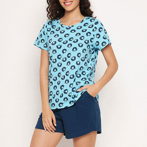 Nouveauté, ensembles de shorts pour femmes en deux pièces, couleur personnalisée, décontractés, solides, en coton/polyester durable, respirants, de haute qualité - Product Image 2