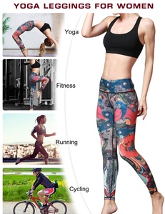 กางเกงเลกกิ้งเอวสูงสำหรับผู้หญิงเลกกิ้งออกกำลังกายเอวกลางควบคุมหน้าท้อง - Product Image 3