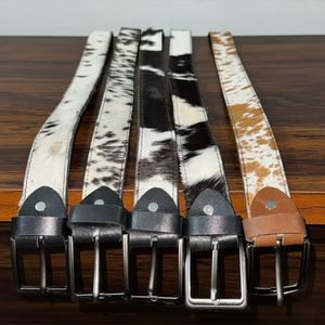FAZMAX CORPORATION Cinturón Casual de Cuero Vacuno Vintage con Hebilla de Acero, 3.5cm de Ancho, 125cm de Largo, Diseño Rectangular, Duradero - Product Image 2