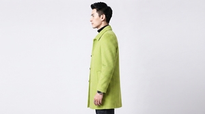 Manteau d'hiver long élégant pour homme, coupe ajustée, col classique, boutons sur le devant, vêtements d'extérieur personnalisés pour occasions formelles, décontractées et streetwear - Product Image 4