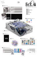 NMIXX Fe3O4 BREAK Version Limitée Coffret d'albums de musique pop avec design graffiti, motif floral violet, matériaux plastique et papier