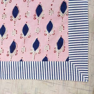 Hand Block Print Table Cloth Table Cover And Linen Set Indian Hand Block Printed <b>Tablecloth</b> Table Cover Linen Set - Product Image 3