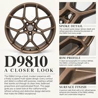 JTO D9810 Jantes forgées à 5 branches en Y, design mat bronze, 18-22 pouces, 5x112 5x120 5x114.3 pour BMW Audi Mercedes-Benz