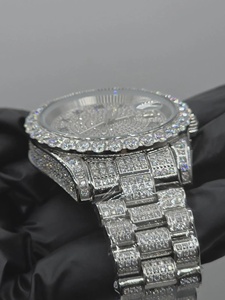 Luxury Stainless Steel Moissanite Diamond <b>Iced</b> <b>Out</b> <b>Watch</b> Men Women Fashion Wristwatch - Product Image 3