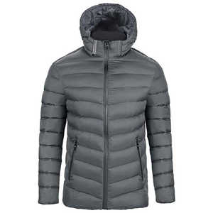 Trending New Arrival <b>Cheap</b> Price High Quality Men Hooded Canvas <b>Puffer</b> Winter <b>Jacket</b> Breathable Cotton Lining Lightweight Front - Product Image 6