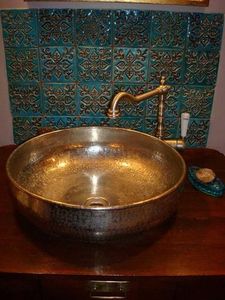 Premium Brass Wash <b>Basin</b> Handmade Bathroom Vanity Sink Luxury Countertop Design For Modern Home Decoration - Product Image 4