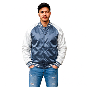 Fabricant de vestes bomber en satin personnalisées, streetwear, vestes letterman, vente en gros, marque privée, fournisseur de vêtements OEM, usine - Product Image 6