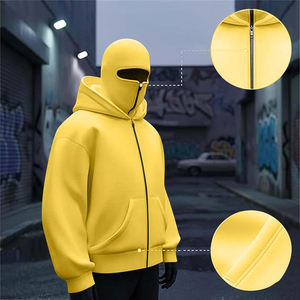 Chaqueta con Capucha para Hombre, Estilo Americano, Cierre Completo, 100% Algodón, Invierno, Impresión Digital, Transpirable, Secado Rápido - Product Image 5