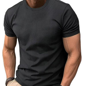Camiseta Blanca de Cuello Redondo para Hombre, Corte Regular, Informal, Transpirable, de Algodón Tejido de 320g - Product Image 6