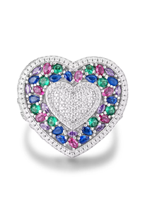 ZAWO HOUSE Elegant Baguette Cut VVS1 Moissanite Diamond 925 Silver Luxury Unisex Everyday Wear <b>Heart</b> <b>Shape</b> Timeless Design Ring - Product Image 5