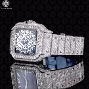 Charm Jewells Montre carrée de luxe en acier inoxydable pour femme, mouvement à quartz analogique, cristal saphir, fermoir papillon, 30 mm - Product Image 4