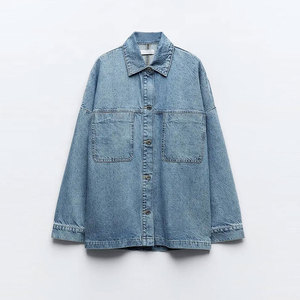 Hot Sale <b>Men's</b> Washed Dress <b>Shirt</b> in Bulk Latest <b>Men</b> <b>Denim</b> <b>Shirts</b> Long Sleeve Jeans Jackets Turn-down Collar Regular Fit - Product Image 3