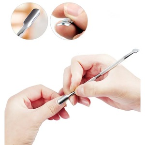 BAFA SURGICAL INSTRUMENTS Repousse-cuticules double embout en acier inoxydable pour manucure et soin des cuticules, durable, réutilisable, conception à double tête - Product Image 1