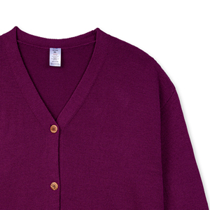Cárdigan de Punto para Mujer, Cuello en V, Manga Larga, Color Sólido, Botones al Frente, Bolsillo, Diseño Simple, ODM, Ropa de Invierno - Product Image 5
