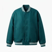 Vestes de baseball en laine unies personnalisées avec logo, style rétro décontracté, pour hommes, idéales pour l'hiver et les clubs