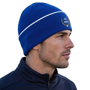 Gorros de punto suaves para hombre, gorros de invierno, tejido cálido, diseño personalizado, elásticos, ajuste cómodo, informales, para exteriores, a la moda, para uso diario - Product Image 3