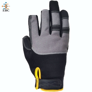 Traffic Safety Control Heavy-Duty 4x4 Recovery <b>Gloves</b> <b>Fingerless</b> Half Finger Design Adjustable Wristband Anti-Heat Anti-Slip - Product Image 3